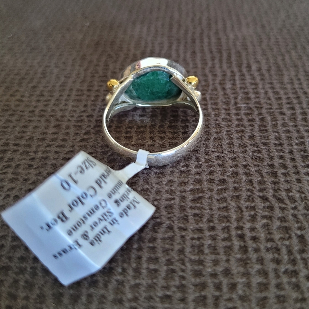 Shivam Faceted Emerald💚 Colored Beryl Statement Ring💍 - NWT - Picture 13 of 16